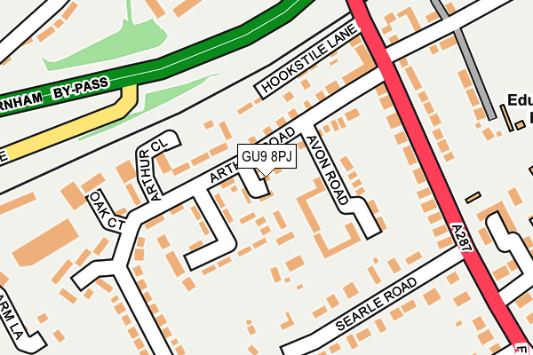 GU9 8PJ map - OS OpenMap – Local (Ordnance Survey)