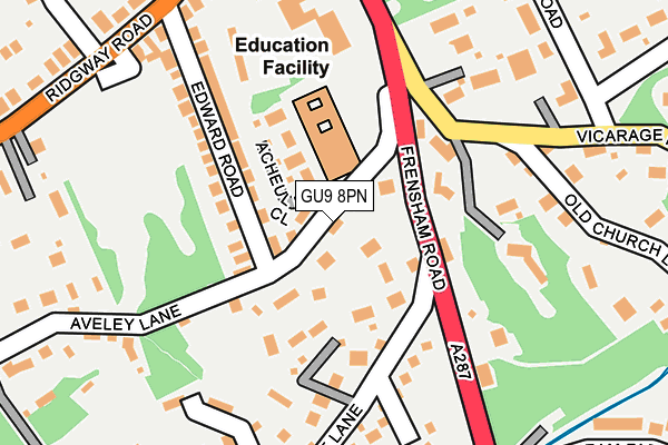 GU9 8PN map - OS OpenMap – Local (Ordnance Survey)