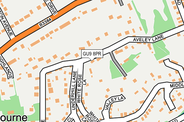 GU9 8PR map - OS OpenMap – Local (Ordnance Survey)