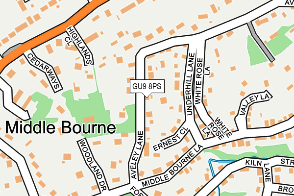 GU9 8PS map - OS OpenMap – Local (Ordnance Survey)