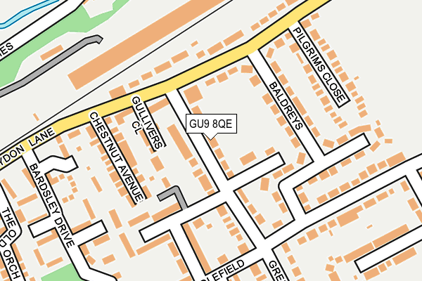 GU9 8QE map - OS OpenMap – Local (Ordnance Survey)