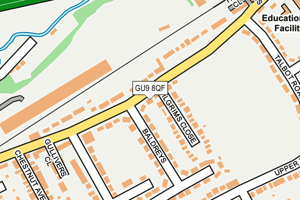 GU9 8QF map - OS OpenMap – Local (Ordnance Survey)