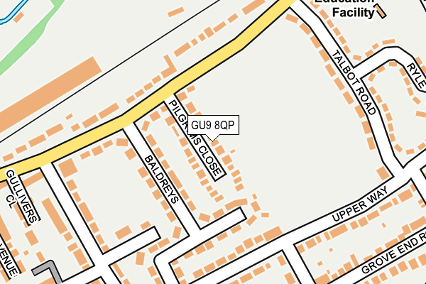 GU9 8QP map - OS OpenMap – Local (Ordnance Survey)