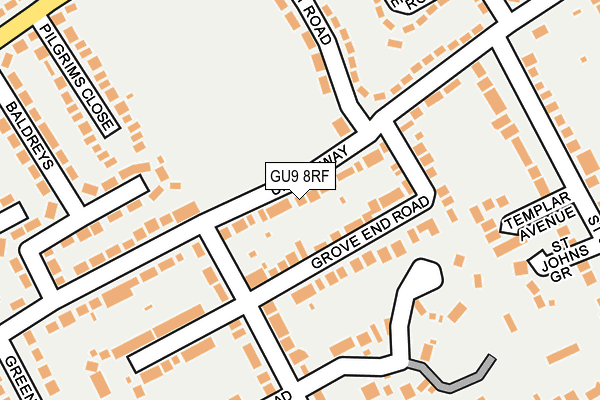 GU9 8RF map - OS OpenMap – Local (Ordnance Survey)