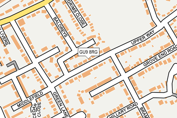 GU9 8RG map - OS OpenMap – Local (Ordnance Survey)