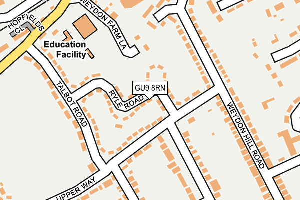 GU9 8RN map - OS OpenMap – Local (Ordnance Survey)