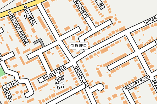 GU9 8RQ map - OS OpenMap – Local (Ordnance Survey)