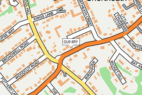GU9 8RY map - OS OpenMap – Local (Ordnance Survey)