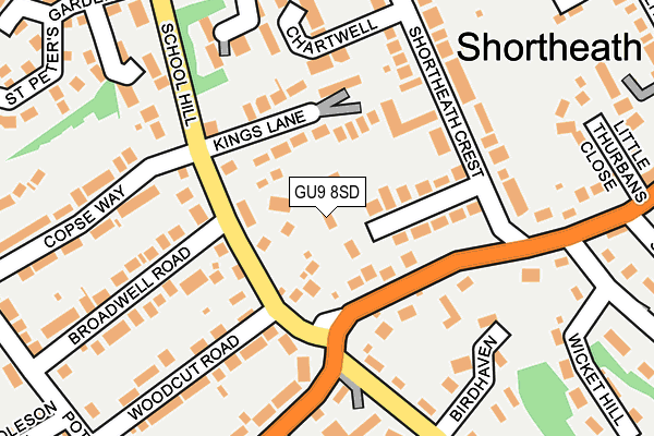 Map of HEATHER CLOSE RESIDENTS ASSOCIATION LIMITED at local scale