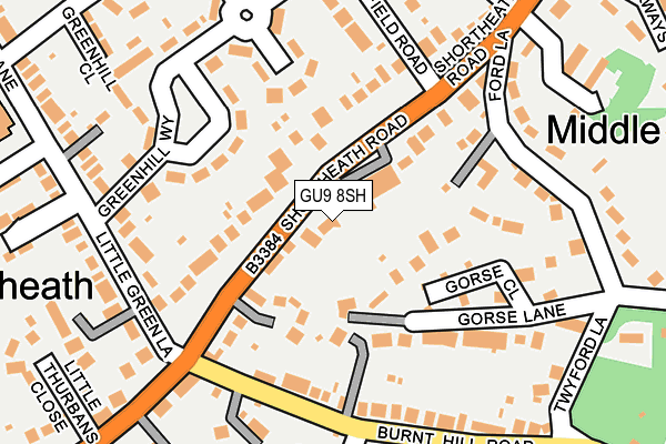 GU9 8SH map - OS OpenMap – Local (Ordnance Survey)