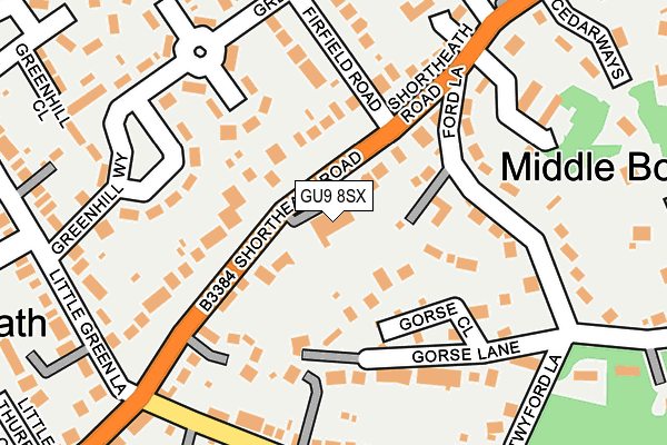 GU9 8SX map - OS OpenMap – Local (Ordnance Survey)