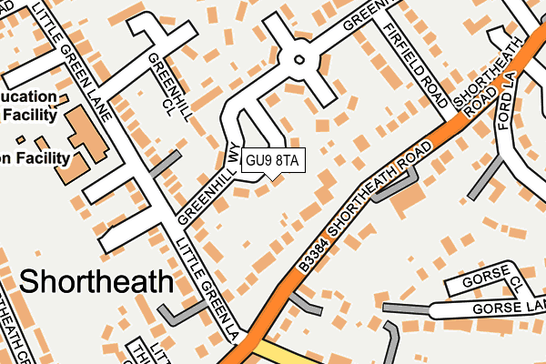 GU9 8TA map - OS OpenMap – Local (Ordnance Survey)