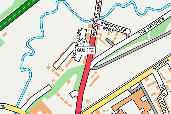 GU9 8TZ map - OS OpenMap – Local (Ordnance Survey)