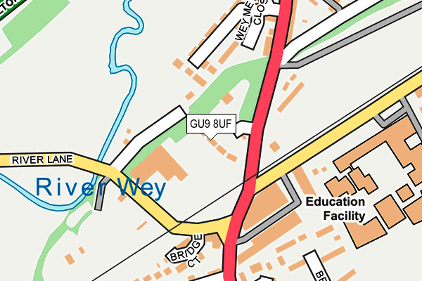 GU9 8UF map - OS OpenMap – Local (Ordnance Survey)