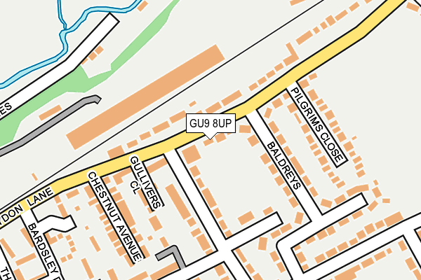 GU9 8UP map - OS OpenMap – Local (Ordnance Survey)