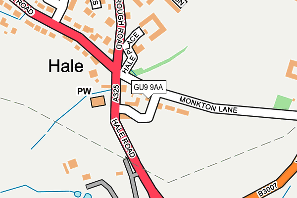 GU9 9AA map - OS OpenMap – Local (Ordnance Survey)