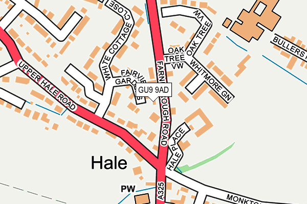 GU9 9AD map - OS OpenMap – Local (Ordnance Survey)