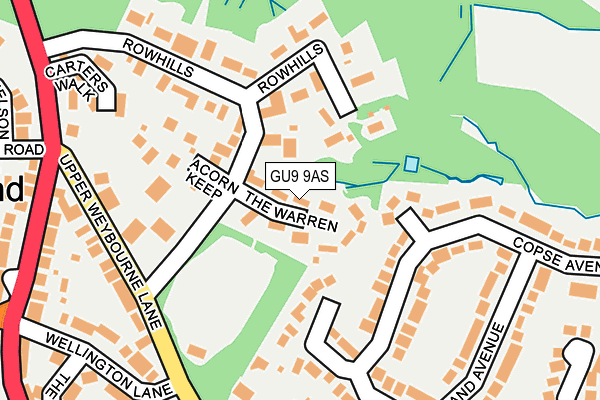 GU9 9AS map - OS OpenMap – Local (Ordnance Survey)
