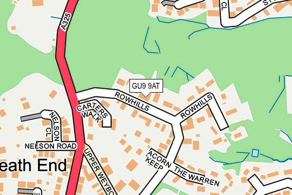 GU9 9AT map - OS OpenMap – Local (Ordnance Survey)