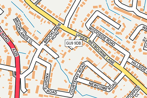 GU9 9DB map - OS OpenMap – Local (Ordnance Survey)