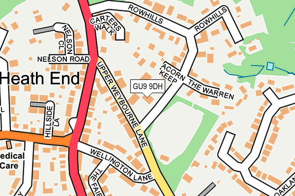 GU9 9DH map - OS OpenMap – Local (Ordnance Survey)