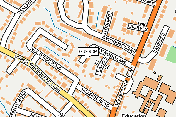 GU9 9DP map - OS OpenMap – Local (Ordnance Survey)