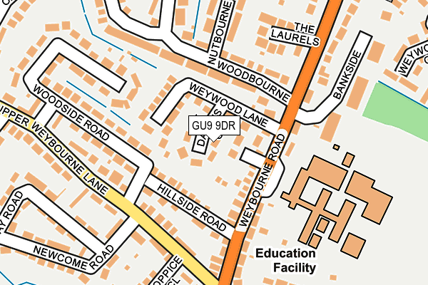 GU9 9DR map - OS OpenMap – Local (Ordnance Survey)
