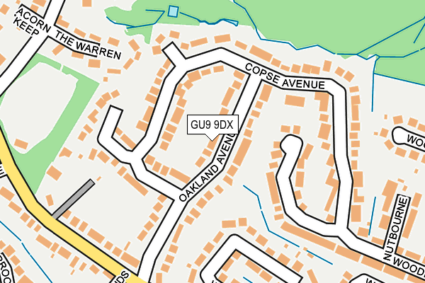 GU9 9DX map - OS OpenMap – Local (Ordnance Survey)
