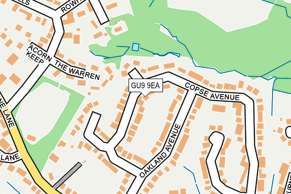 GU9 9EA map - OS OpenMap – Local (Ordnance Survey)