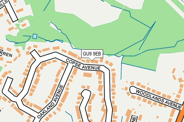 GU9 9EB map - OS OpenMap – Local (Ordnance Survey)