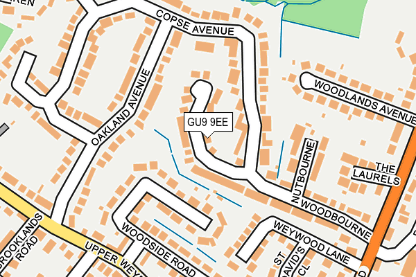 GU9 9EE map - OS OpenMap – Local (Ordnance Survey)