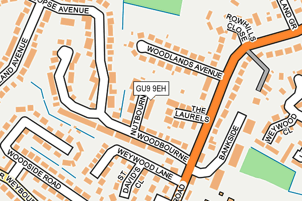 GU9 9EH map - OS OpenMap – Local (Ordnance Survey)