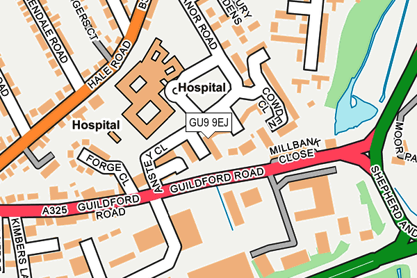 GU9 9EJ map - OS OpenMap – Local (Ordnance Survey)