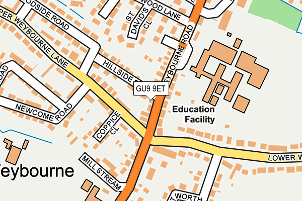 GU9 9ET map - OS OpenMap – Local (Ordnance Survey)