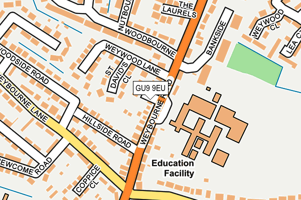 GU9 9EU map - OS OpenMap – Local (Ordnance Survey)