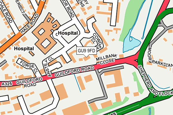 GU9 9FD map - OS OpenMap – Local (Ordnance Survey)