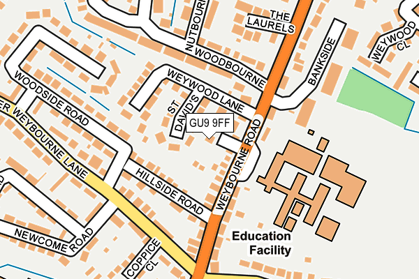 GU9 9FF map - OS OpenMap – Local (Ordnance Survey)