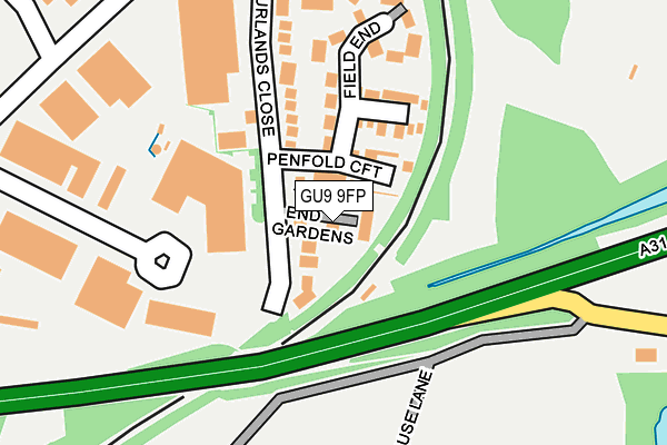 GU9 9FP map - OS OpenMap – Local (Ordnance Survey)