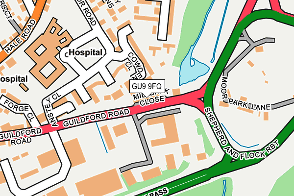 GU9 9FQ map - OS OpenMap – Local (Ordnance Survey)