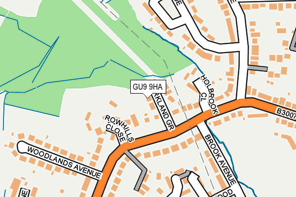 GU9 9HA map - OS OpenMap – Local (Ordnance Survey)