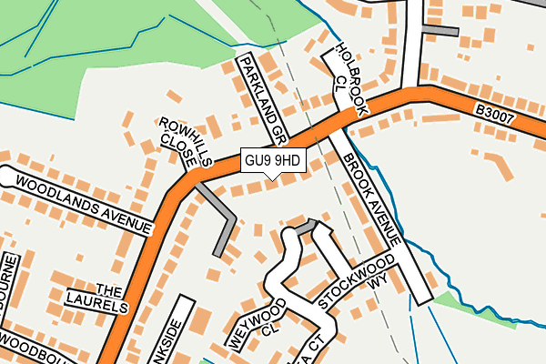 GU9 9HD map - OS OpenMap – Local (Ordnance Survey)