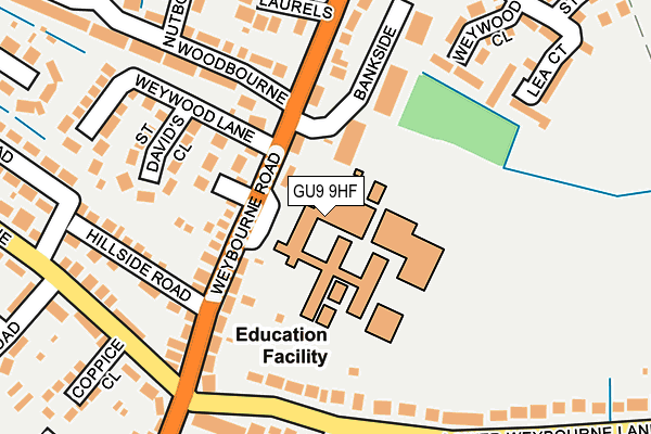 GU9 9HF map - OS OpenMap – Local (Ordnance Survey)