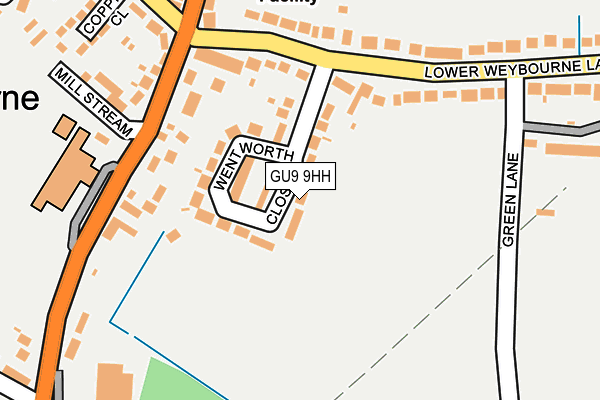 GU9 9HH map - OS OpenMap – Local (Ordnance Survey)