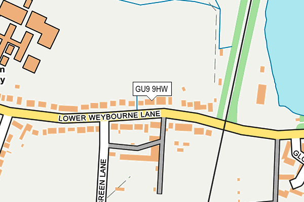 GU9 9HW map - OS OpenMap – Local (Ordnance Survey)