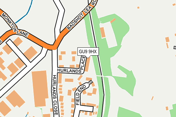 GU9 9HX map - OS OpenMap – Local (Ordnance Survey)
