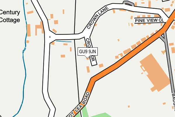 GU9 9JN map - OS OpenMap – Local (Ordnance Survey)