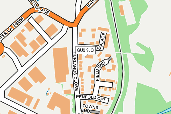 GU9 9JQ map - OS OpenMap – Local (Ordnance Survey)