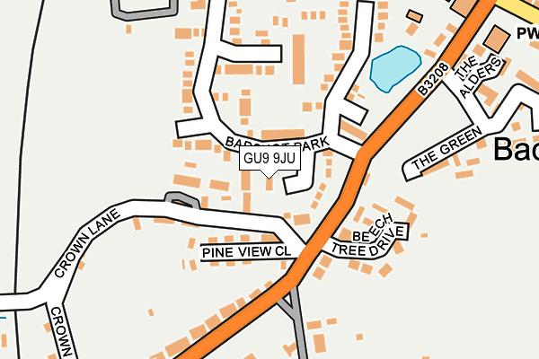 GU9 9JU map - OS OpenMap – Local (Ordnance Survey)