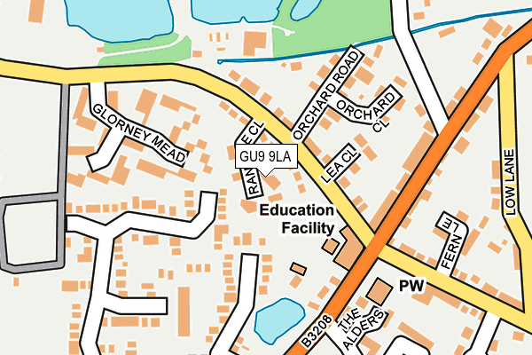 GU9 9LA map - OS OpenMap – Local (Ordnance Survey)