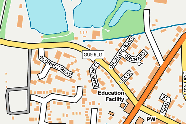 GU9 9LG map - OS OpenMap – Local (Ordnance Survey)